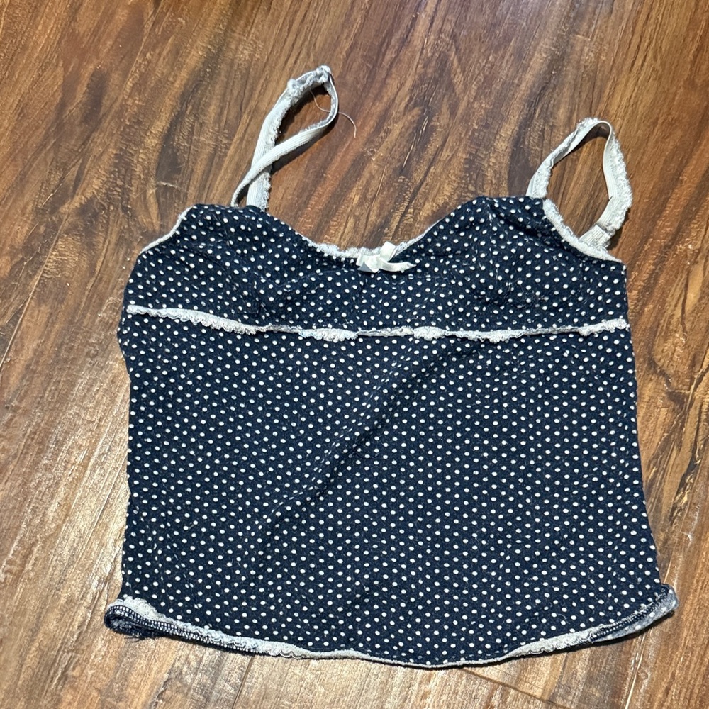 Edikted Navy Polka Dot Camisole